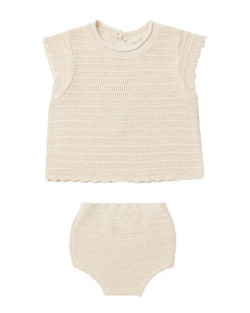 Rylee   Cru Collective Scallop Knit Baby Set