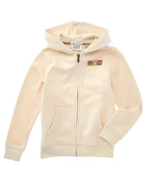 Scotch & Soda Graphic Fleece Zip-Up Hoodie