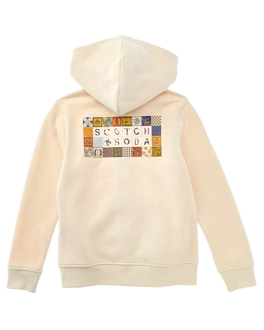 Scotch & Soda Graphic Fleece Zip-Up Hoodie