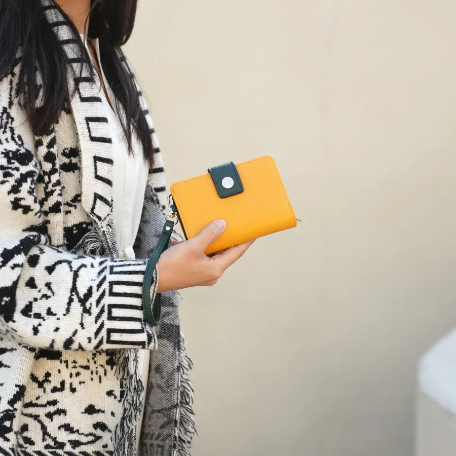 Shira Color Block Vegan Leather Women’s Wallet with wristlet by Mia K