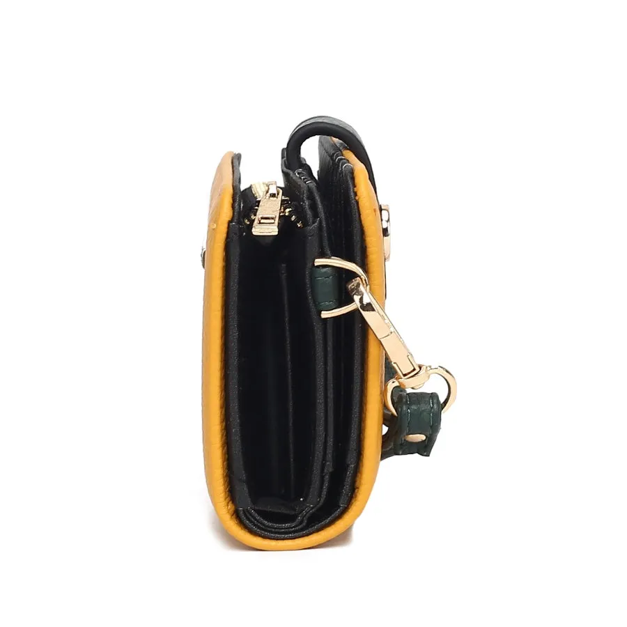 Shira Color Block Vegan Leather Women’s Wallet with wristlet by Mia K