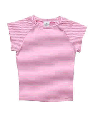Snapper Rock Raspberry Stripe Rash Top