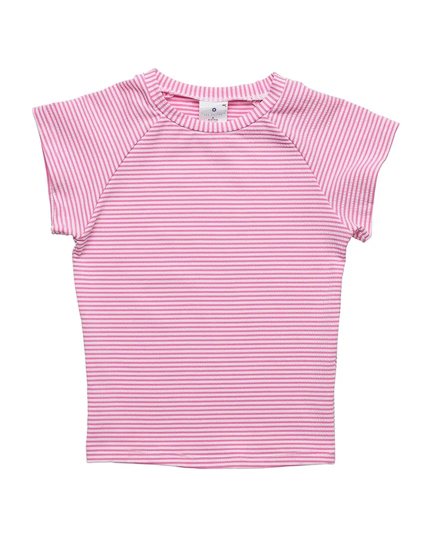 Snapper Rock Raspberry Stripe Rash Top