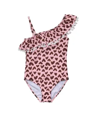 Snapper Rock Wild Love One-Shoulder Frill Swimsuit