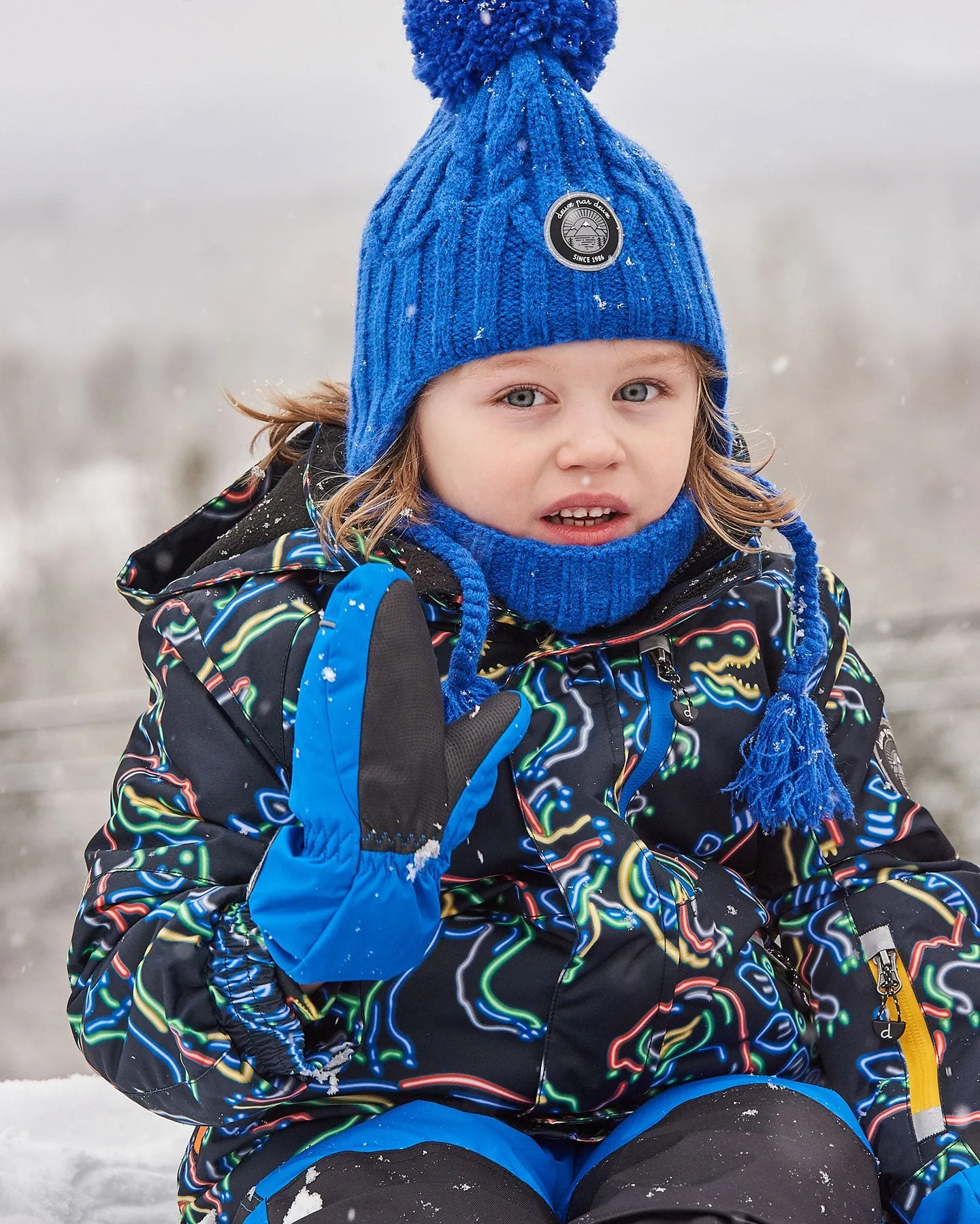 Solid Mittens Navy