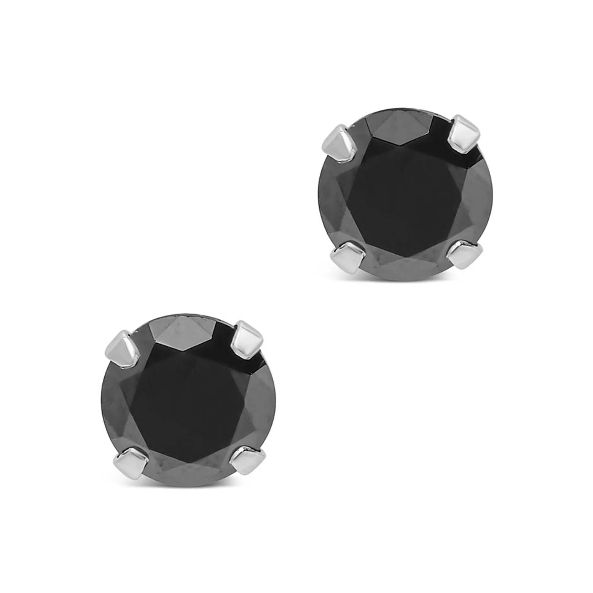 Sterling Silver 7mm Rainbow CZ Studs