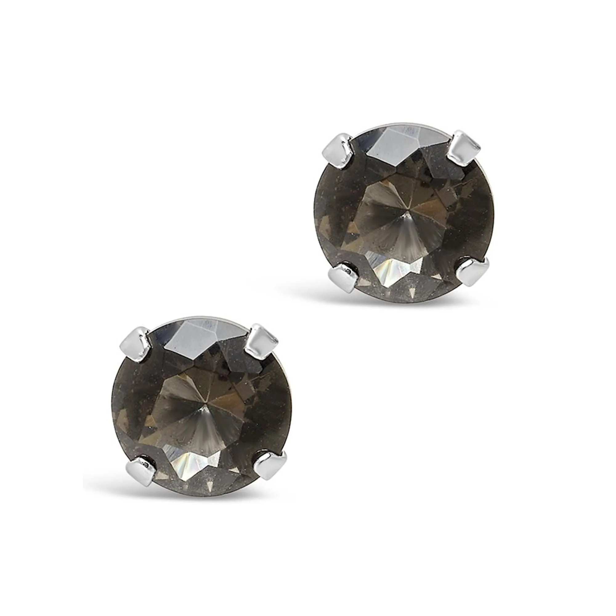 Sterling Silver 7mm Rainbow CZ Studs