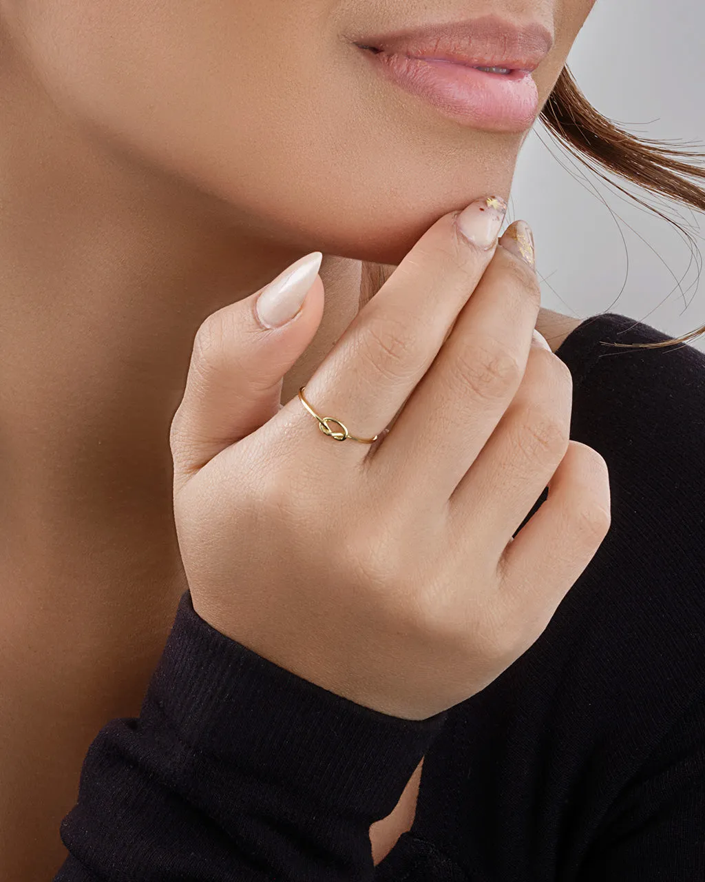 Sterling Silver Thin Love Knot Ring