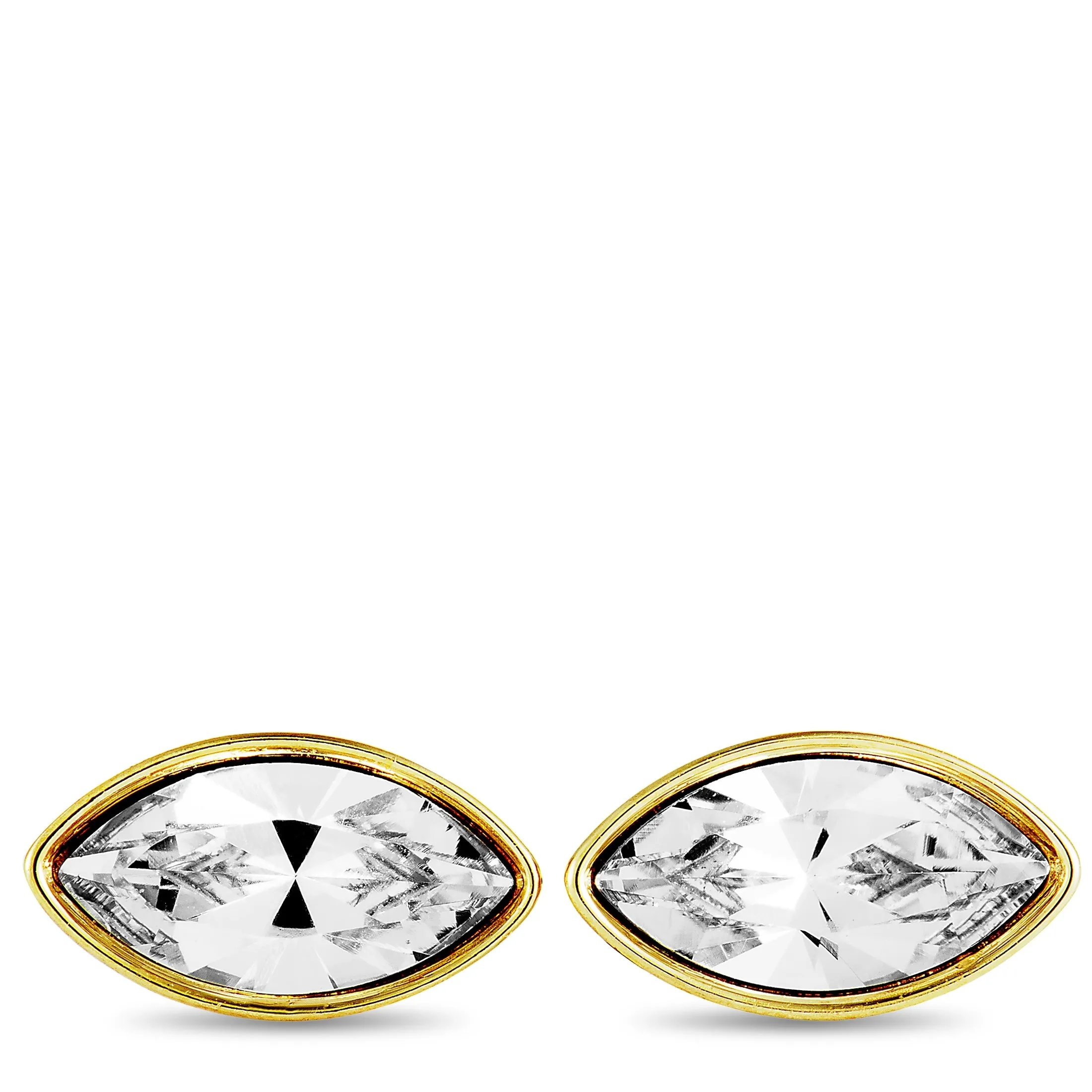 Swarovski Harley Gold-Plated and Crystal Pierced Earrings Set