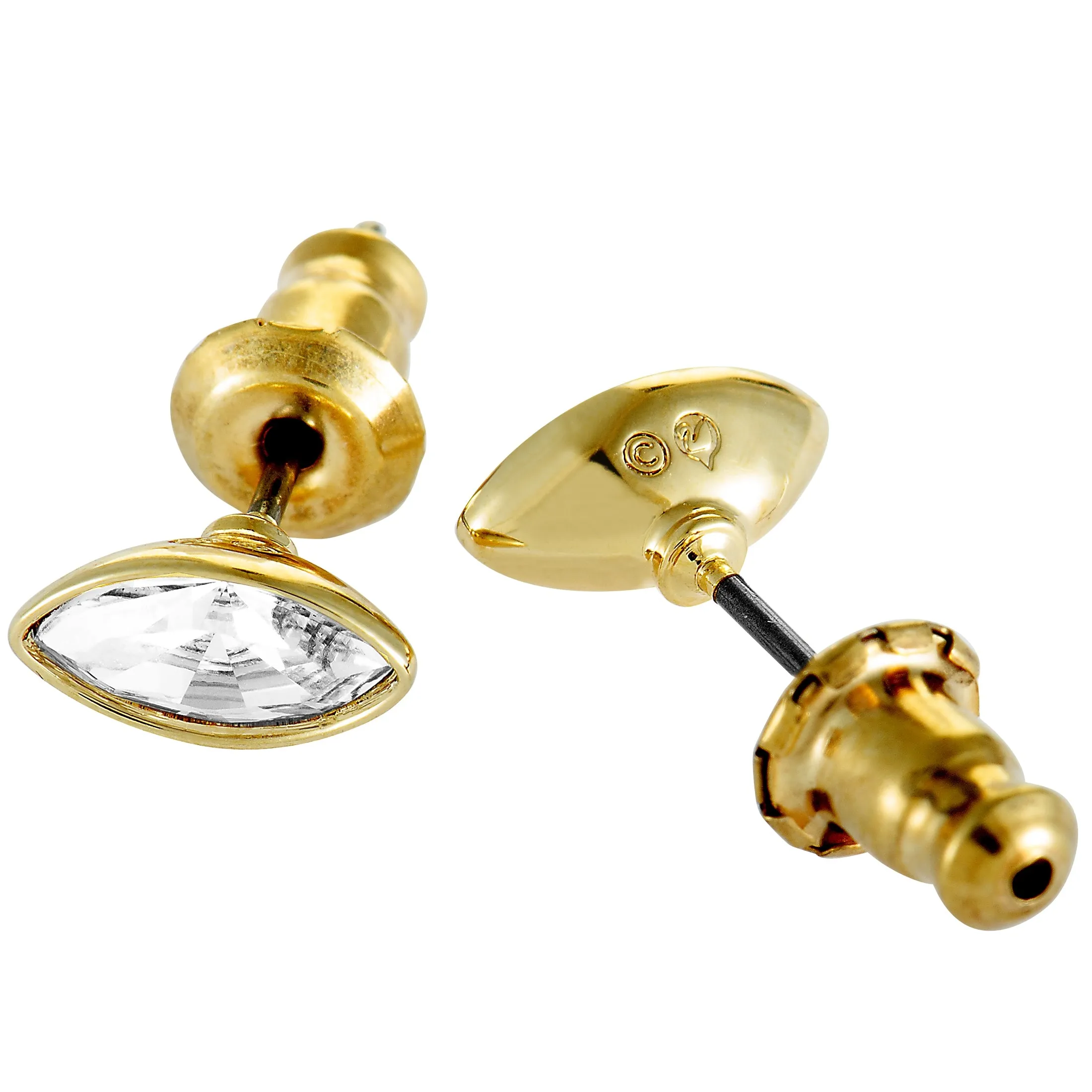 Swarovski Harley Gold-Plated and Crystal Pierced Earrings Set