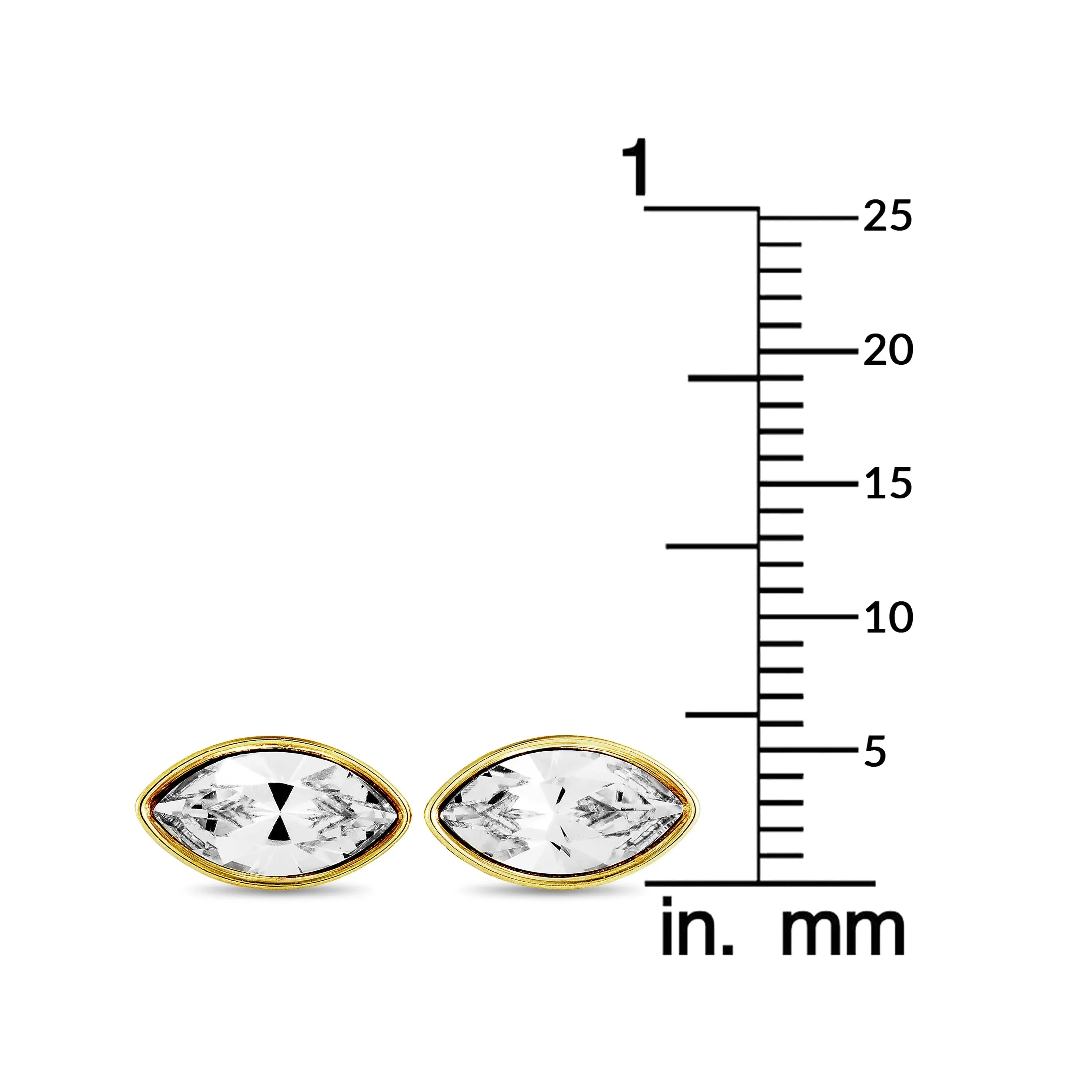 Swarovski Harley Gold-Plated and Crystal Pierced Earrings Set