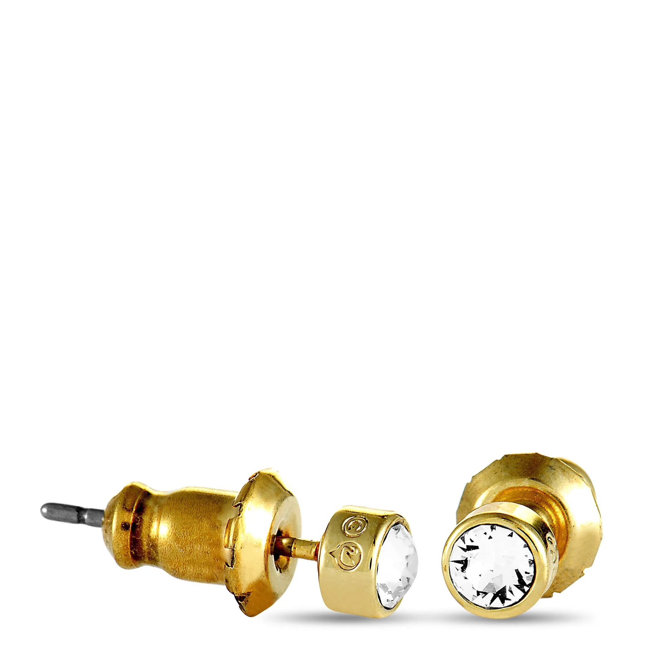 Swarovski Harley Gold-Plated and Crystal Pierced Earrings Set