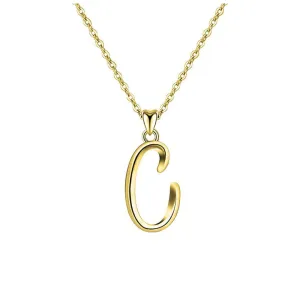 Teens Stylish 14k Gold Plated Initial Necklace
