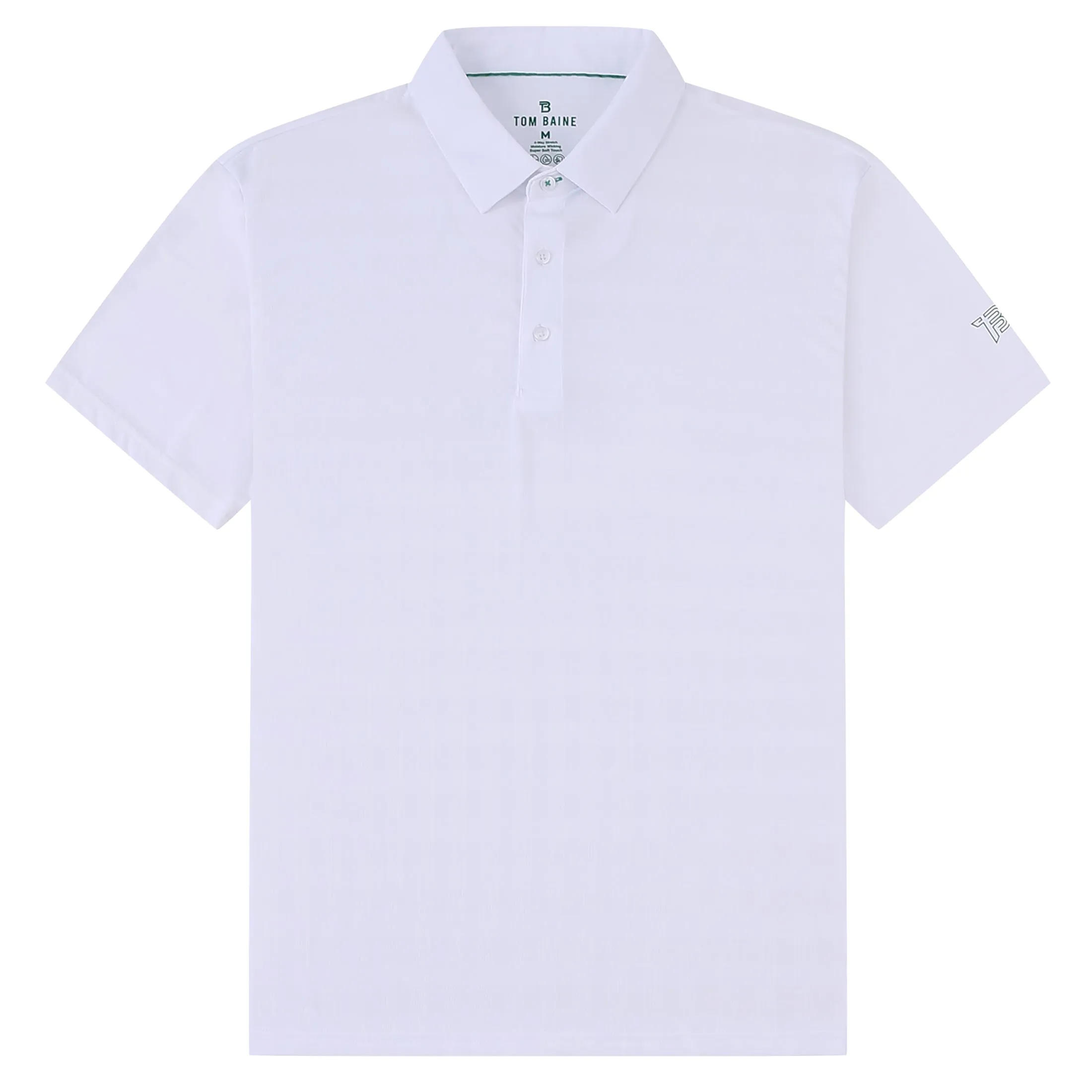 Tom Baine Performance Stretch Plaid Short Sleeve Polo