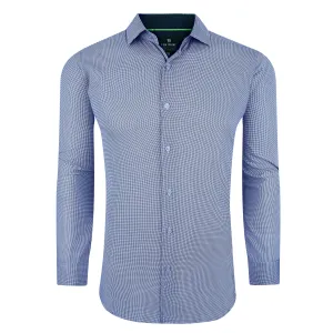 Tom Baine Slim Fit Performance Long Sleeve Mini Plaid Button Down