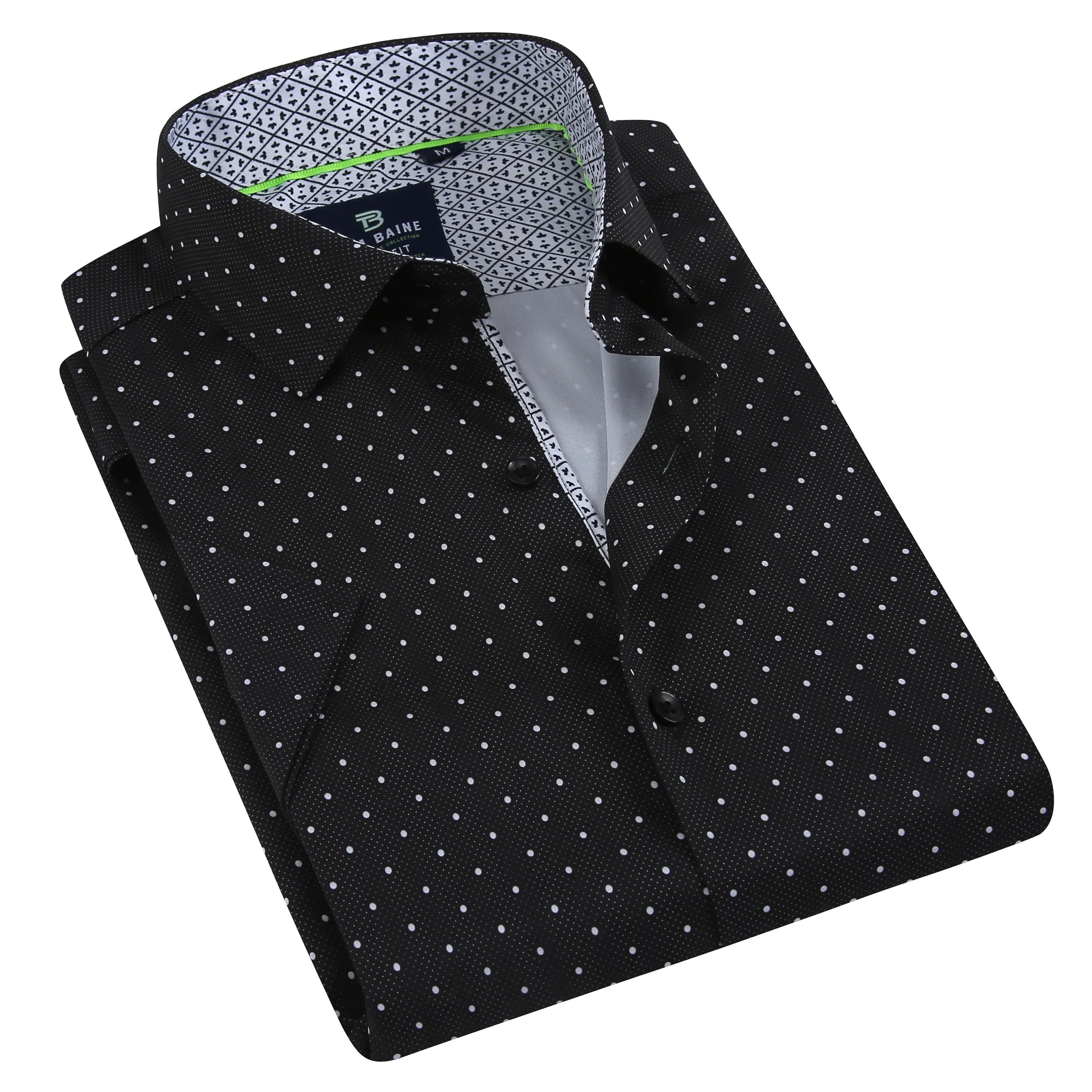 Tom Baine Slim Fit Short Sleeve Performance Stretch Button Down