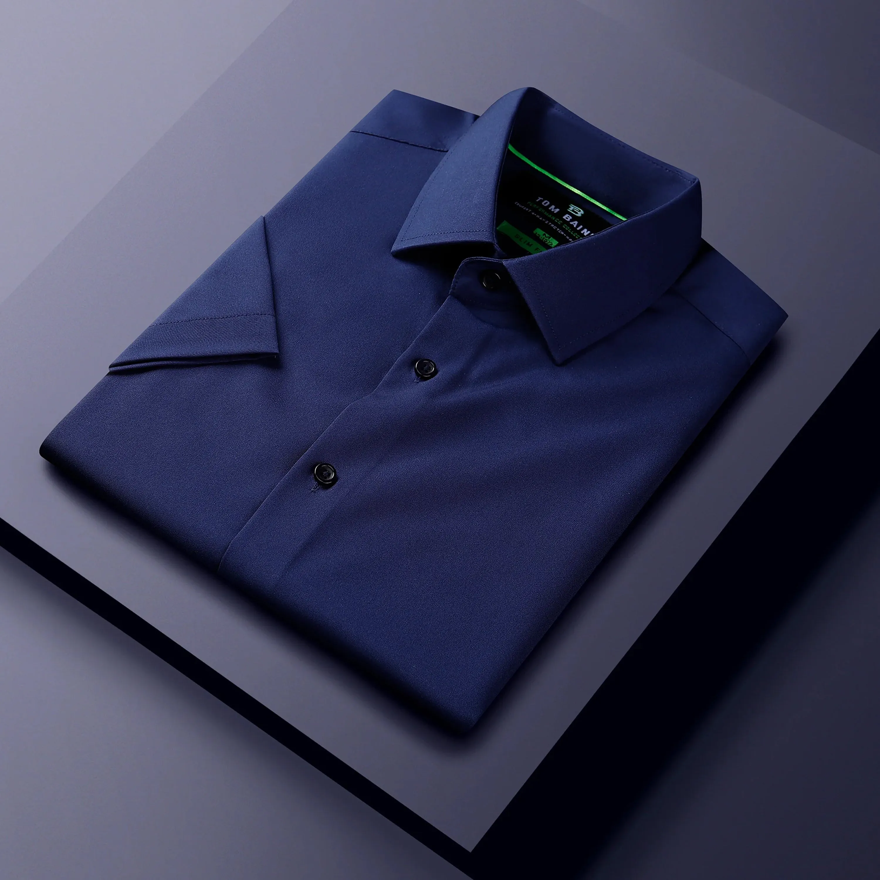 Tom Baine Solid Performance Button Down