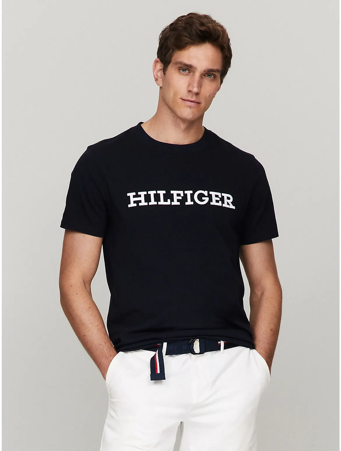 Tommy Hilfiger Men's Embroidered Monotype Logo T-Shirt