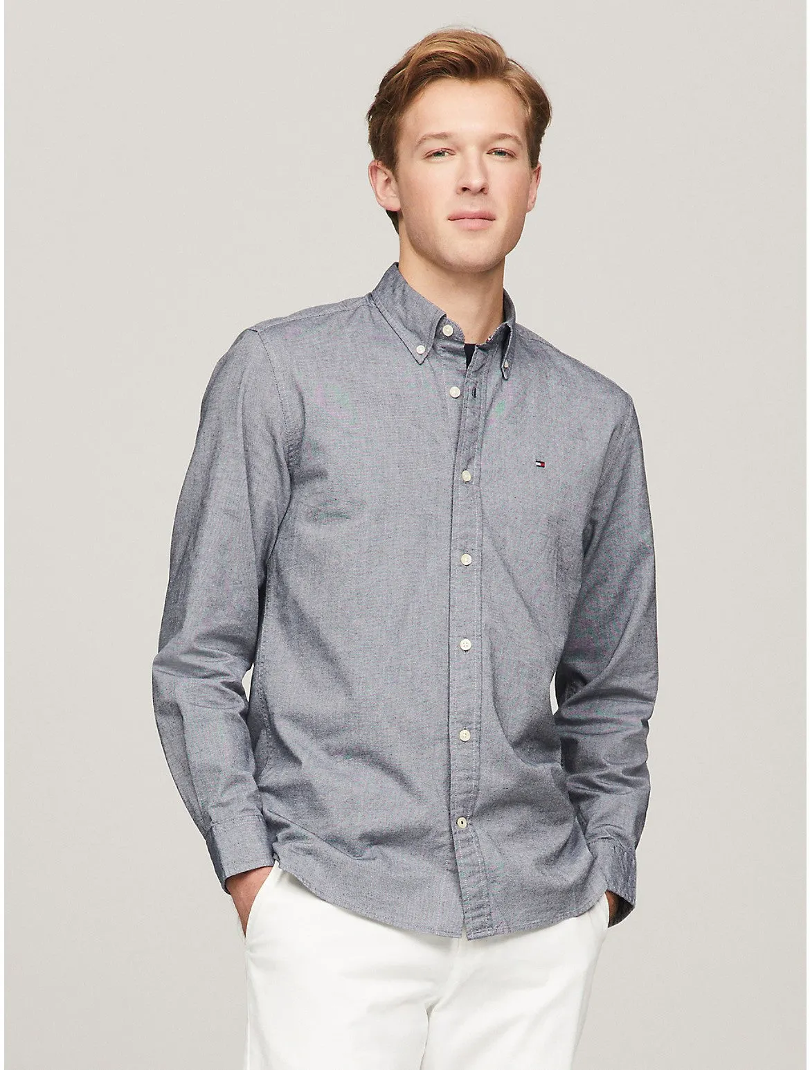 Tommy Hilfiger Men's Regular Fit Stretch Oxford Shirt