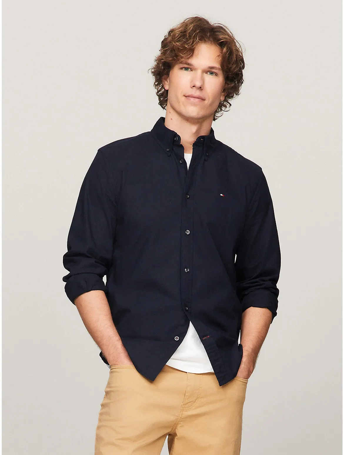 Tommy Hilfiger Men's Regular Fit Stretch Oxford Shirt