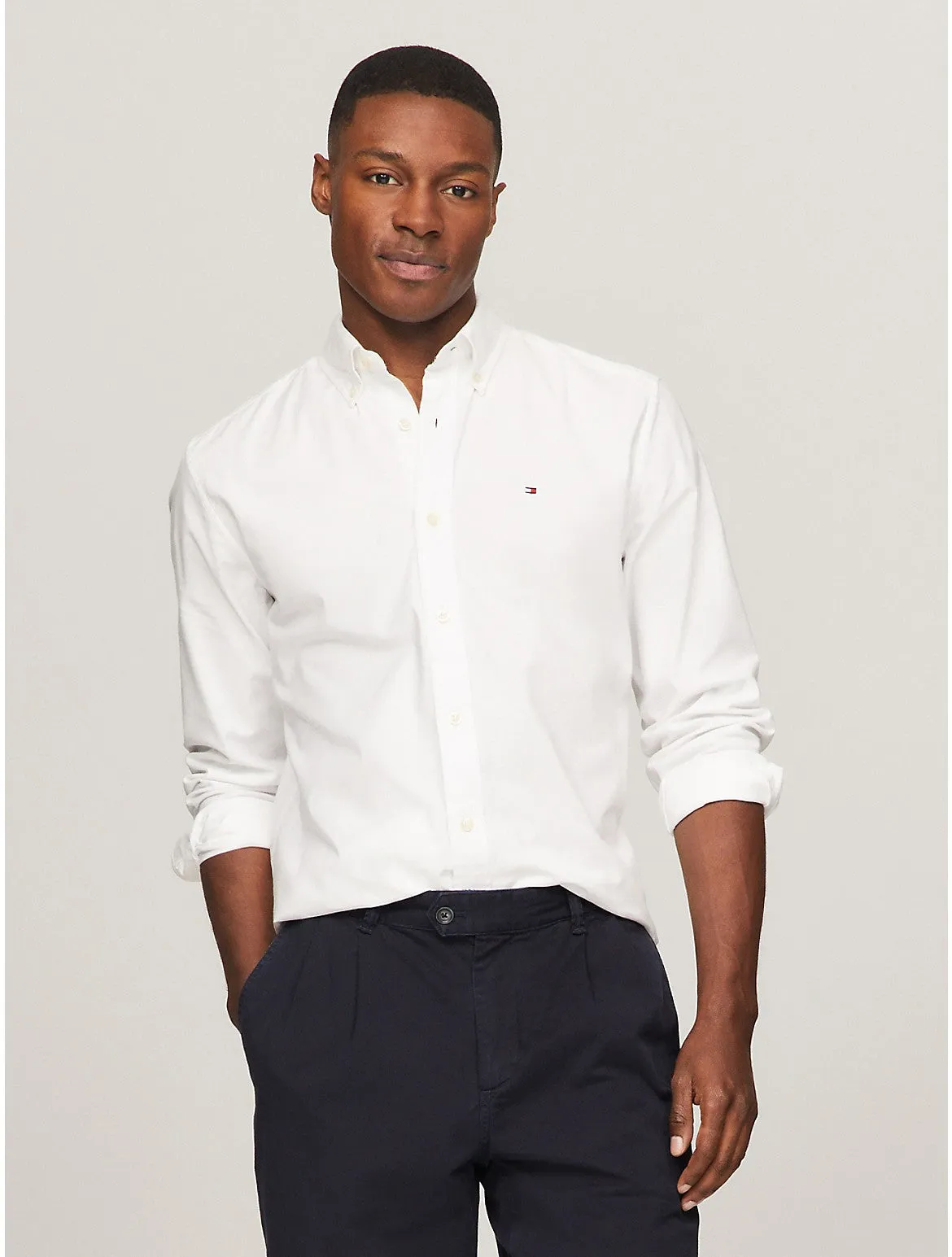 Tommy Hilfiger Men's Regular Fit Stretch Oxford Shirt