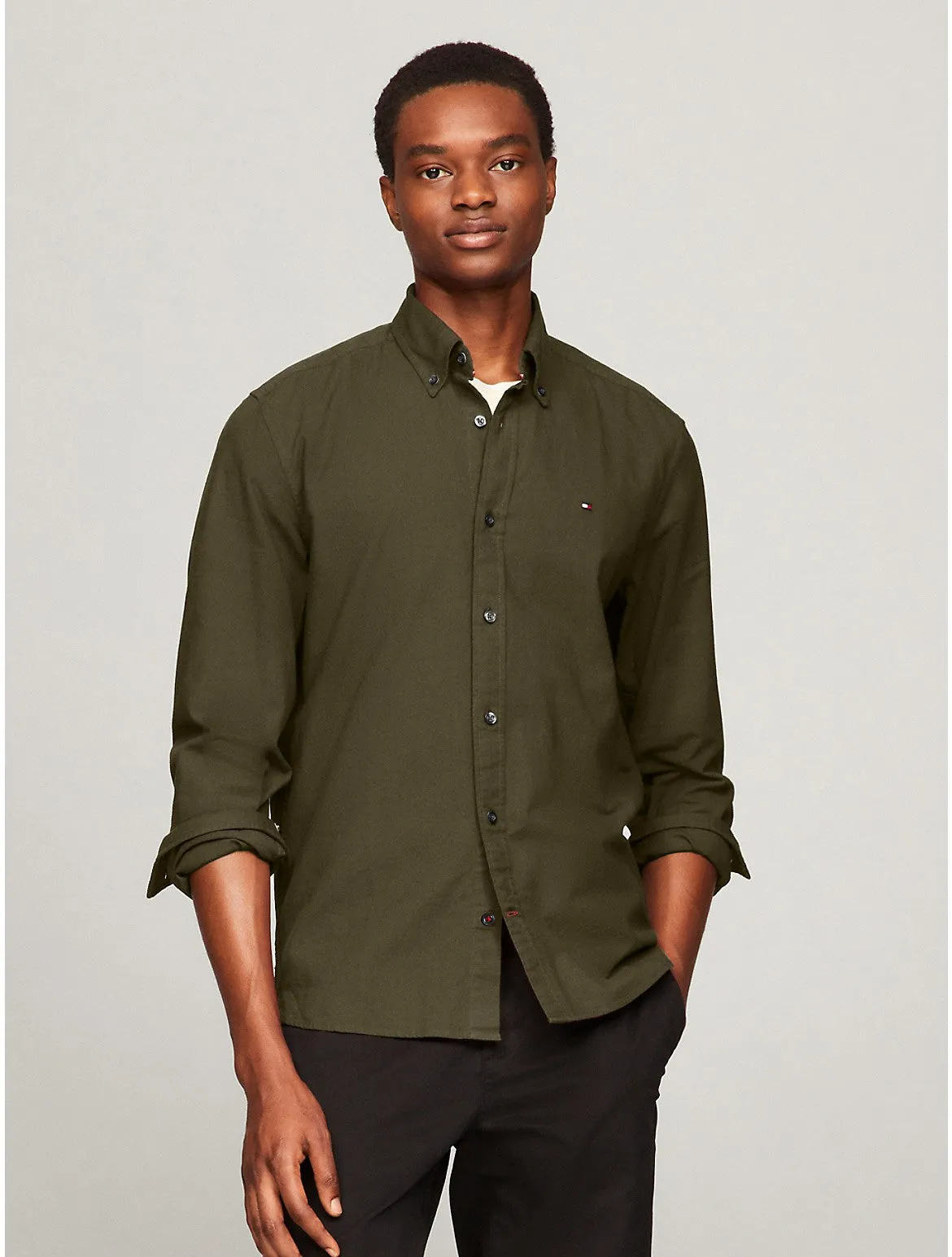 Tommy Hilfiger Men's Regular Fit Stretch Oxford Shirt