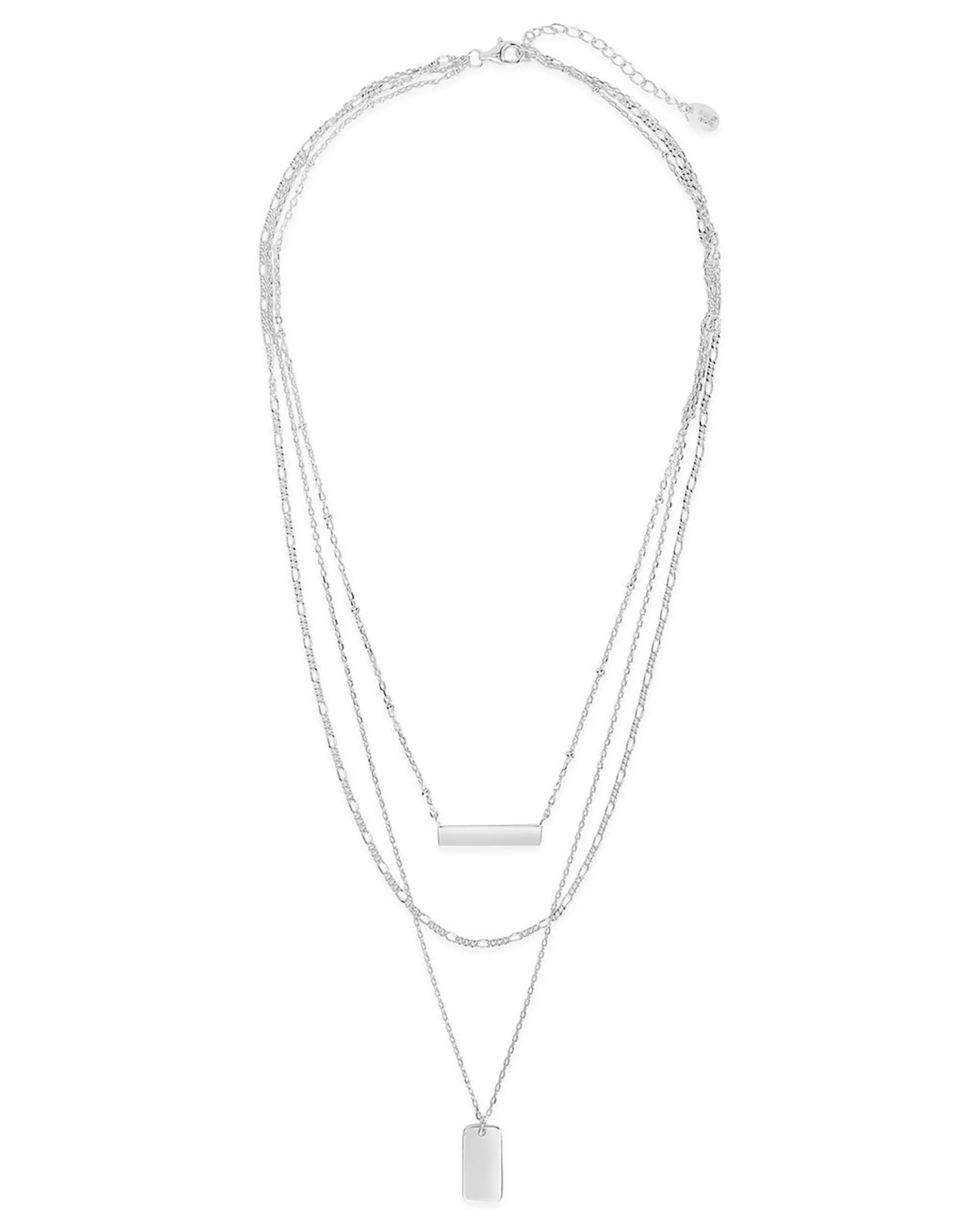 Triple Layered Bar Necklace-Gold