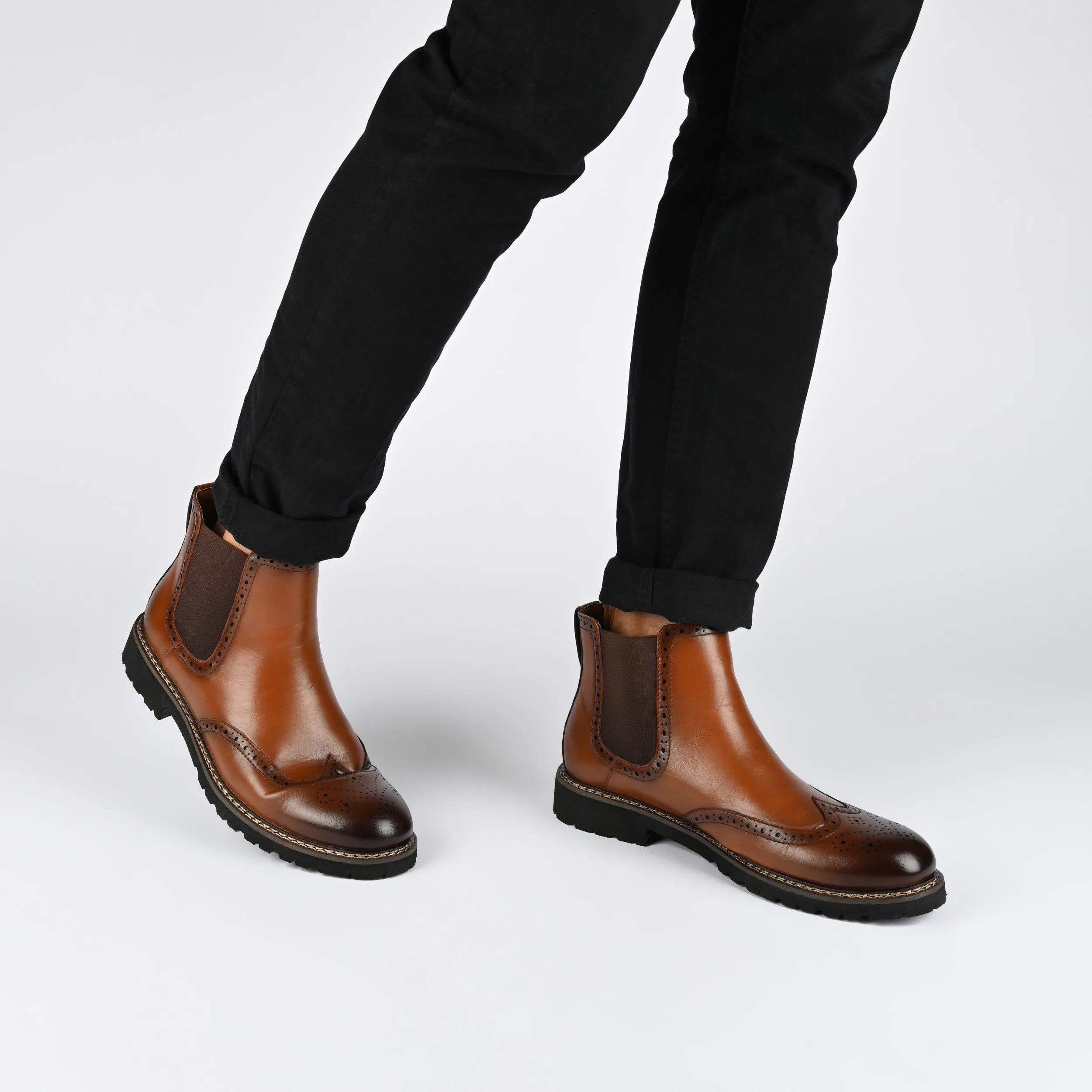 Vance Co. Hogan Wingtip Chelsea Boot