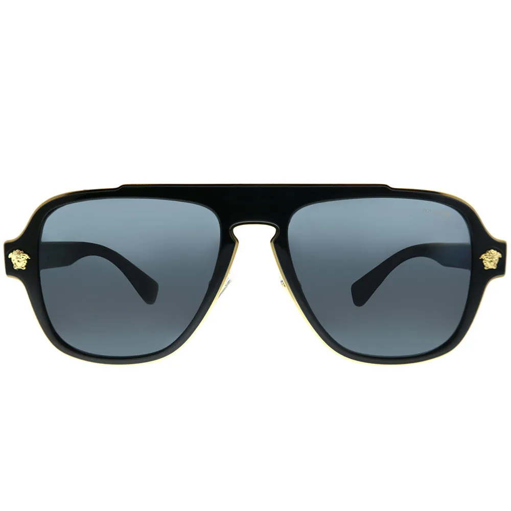 Versace Medusa Charm VE 2199 100281 Unisex Aviator Sunglasses