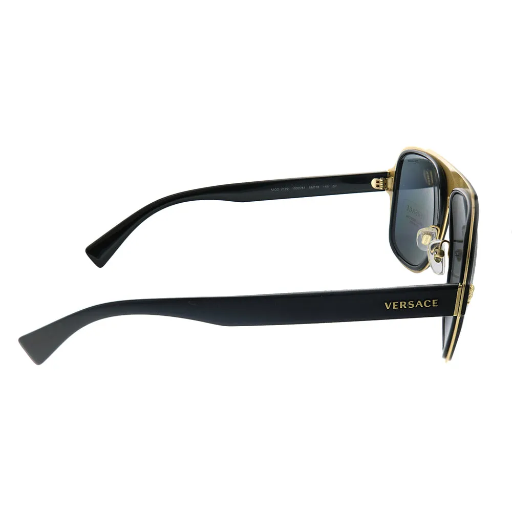 Versace Medusa Charm VE 2199 100281 Unisex Aviator Sunglasses