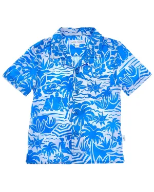 VINTAGE SUMMER Stretch Button-Down Shirt