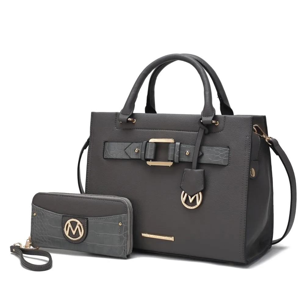 Virginia Vegan Leather Women’s Tote Bag with Wallet – 2 pieces