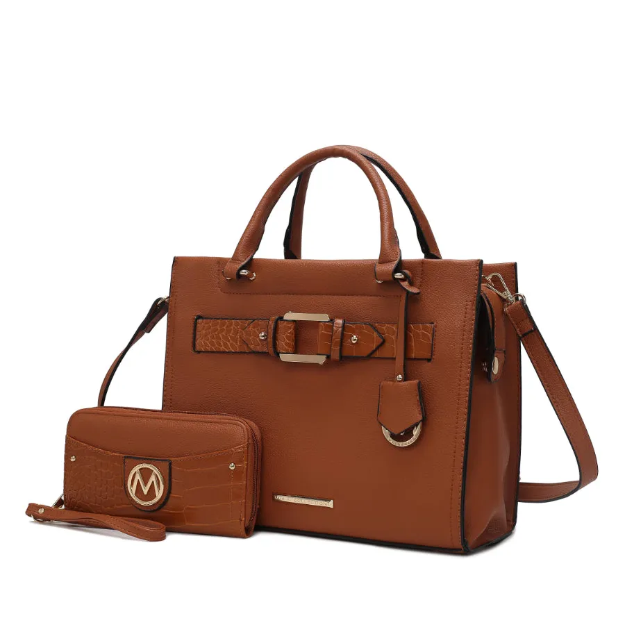 Virginia Vegan Leather Women’s Tote Bag with Wallet – 2 pieces