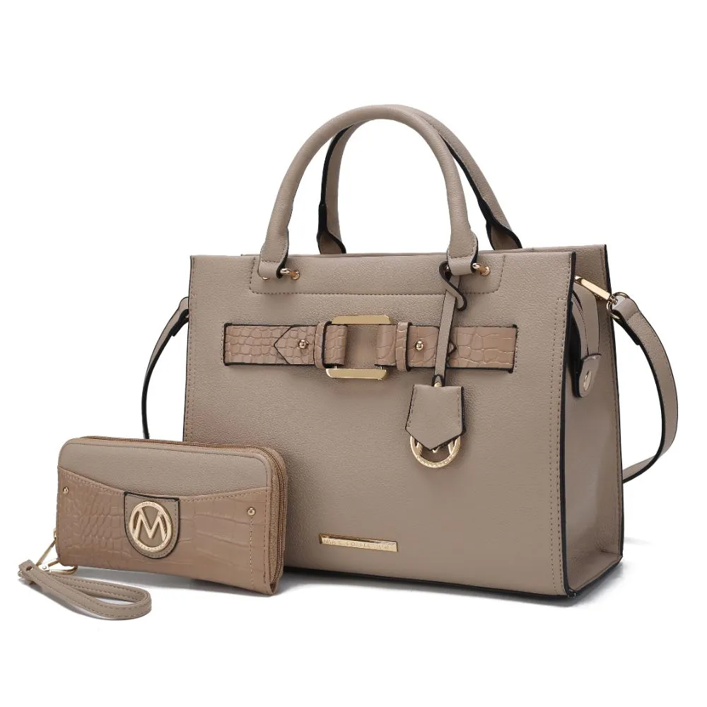Virginia Vegan Leather Women’s Tote Bag with Wallet – 2 pieces