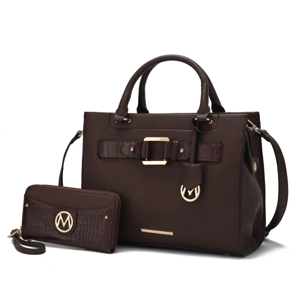 Virginia Vegan Leather Women’s Tote Bag with Wallet – 2 pieces