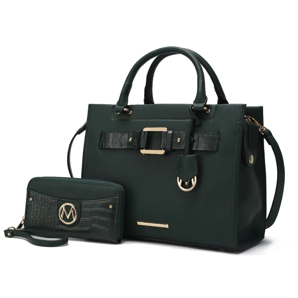 Virginia Vegan Leather Women’s Tote Bag with Wallet – 2 pieces