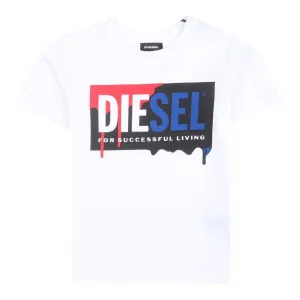 White Drip Logo T-Shirt
