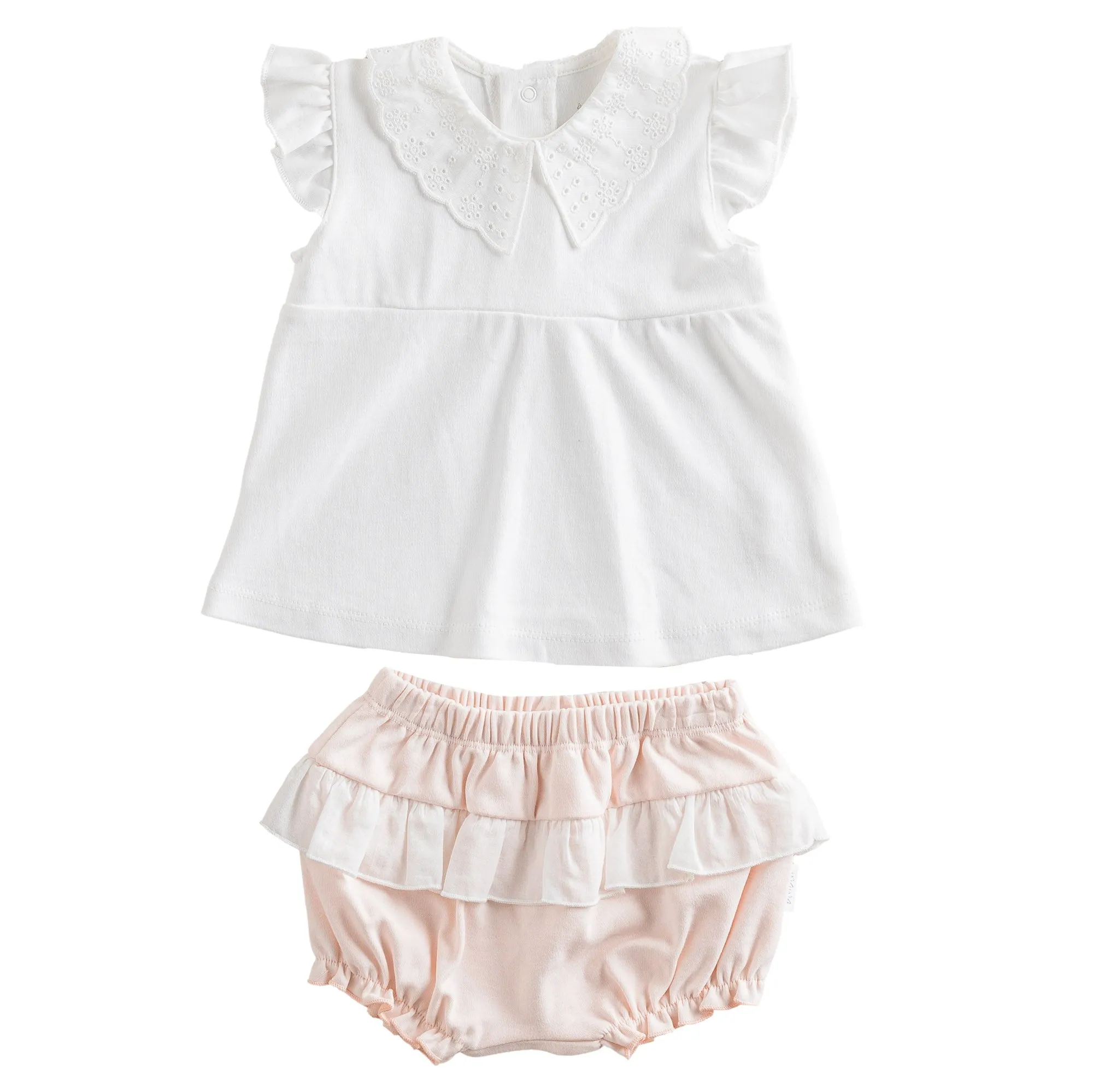 White Duck Ruffle Summer Outfit