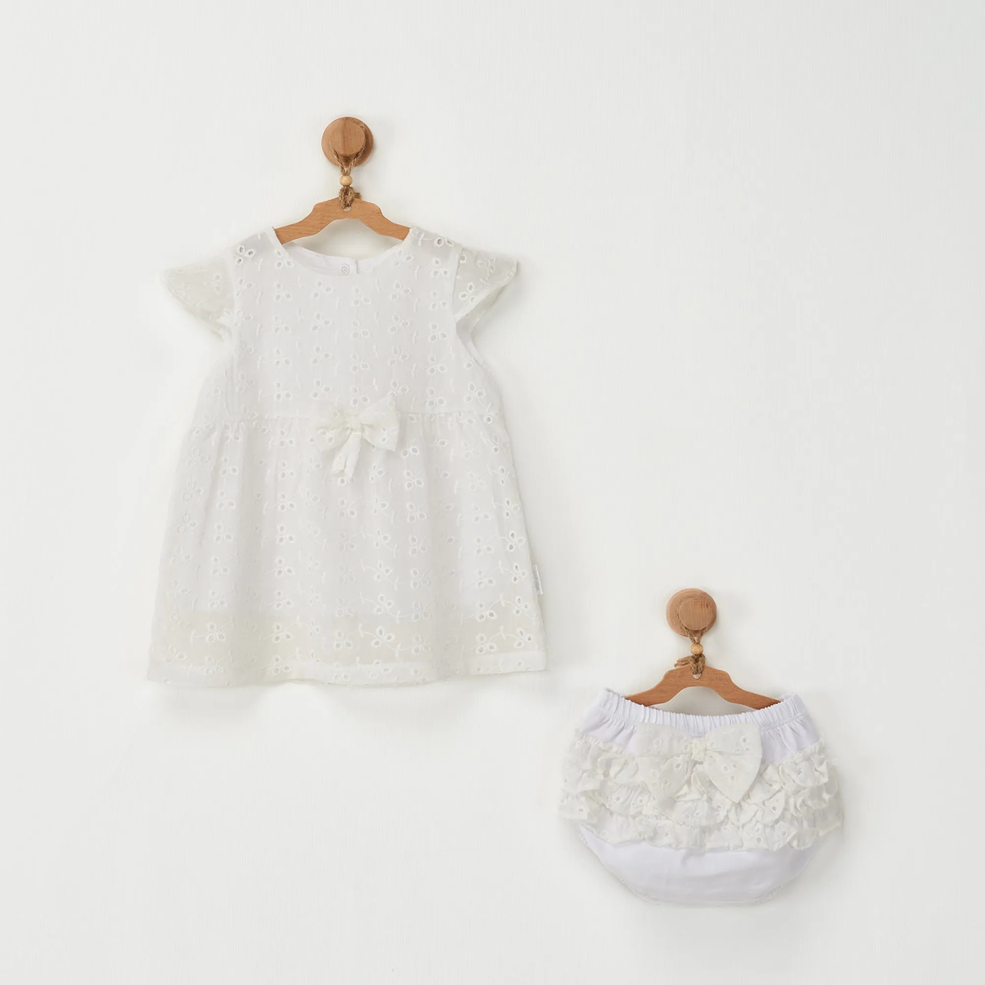 White Floral Street Cotton Dress