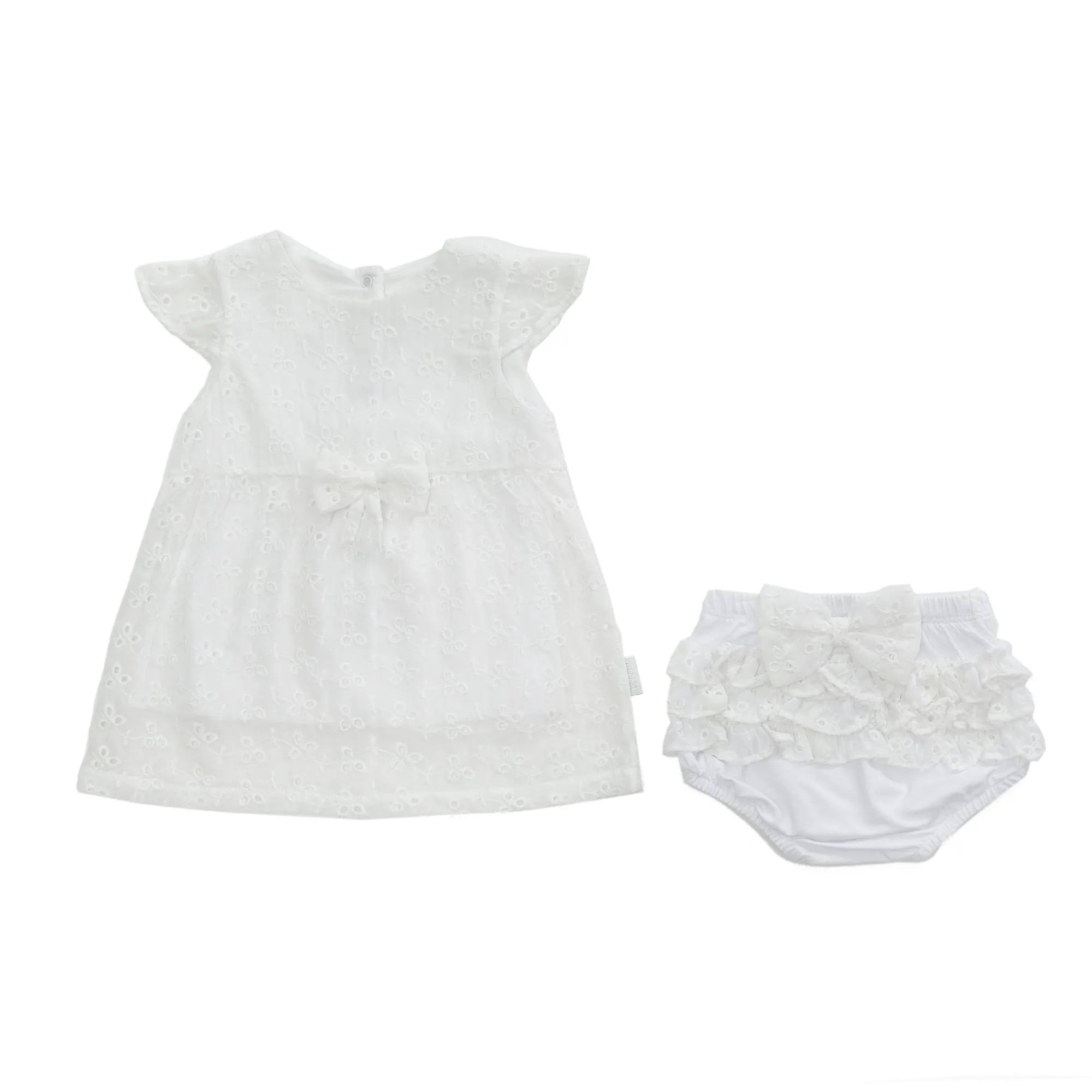 White Floral Street Cotton Dress