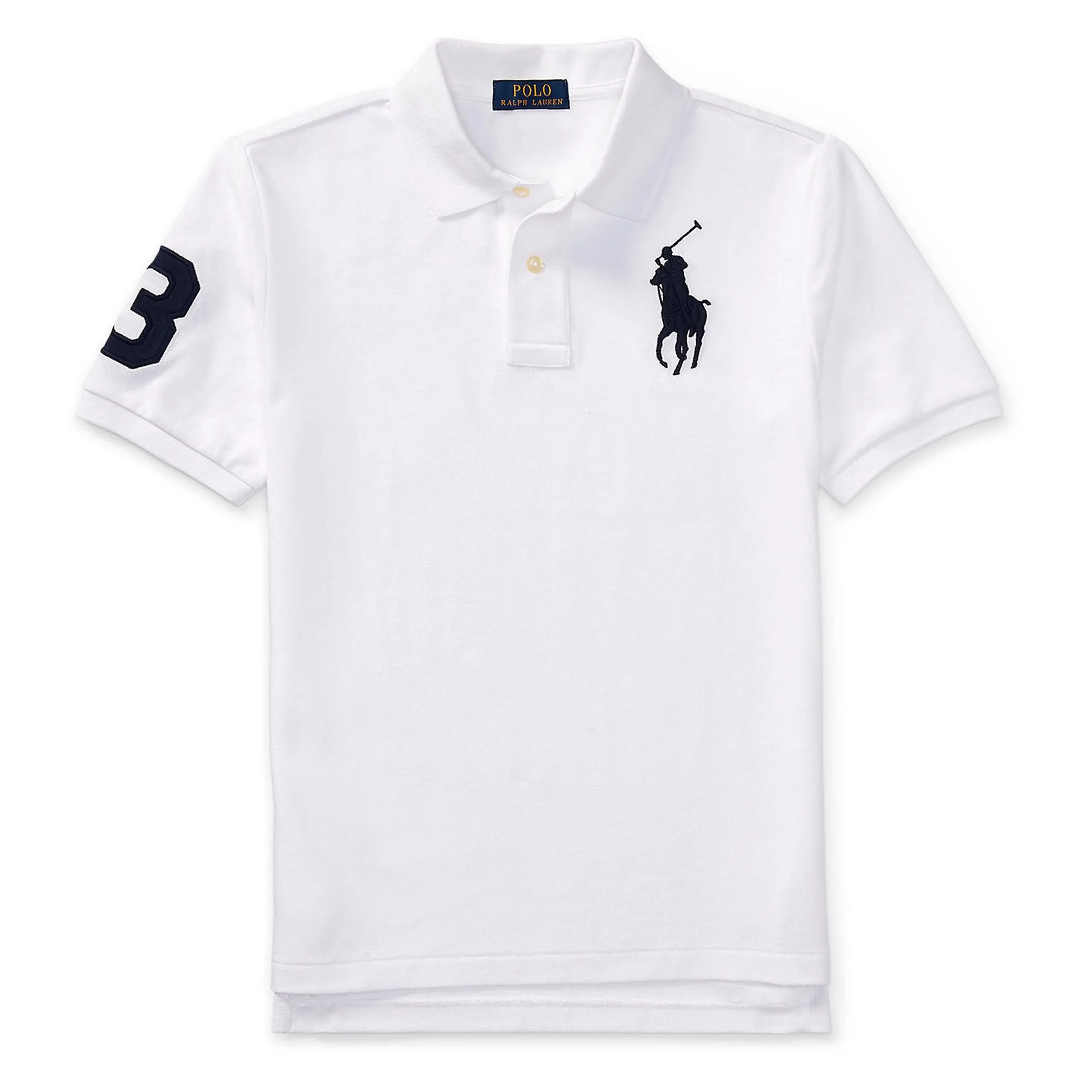 White Logo Patch Jr Polo