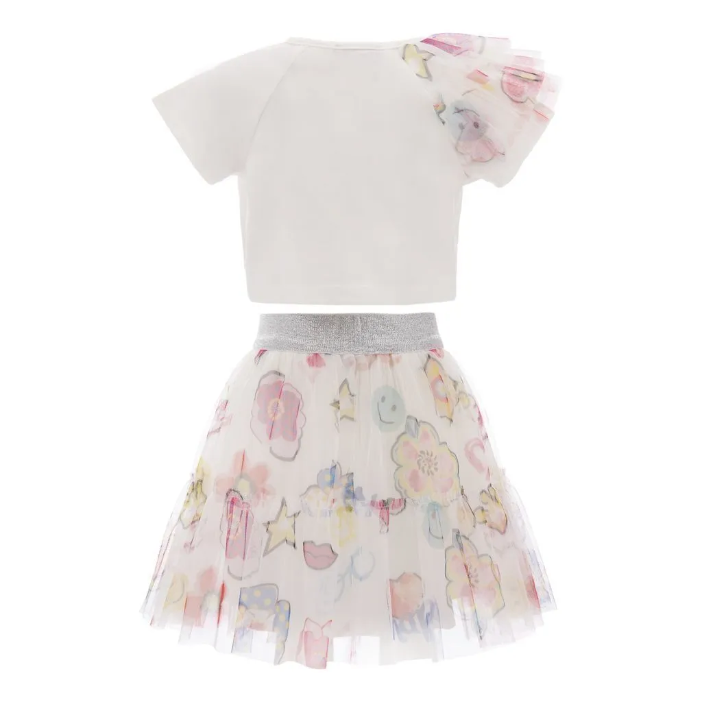 White Love Graphic Tutu Outfit