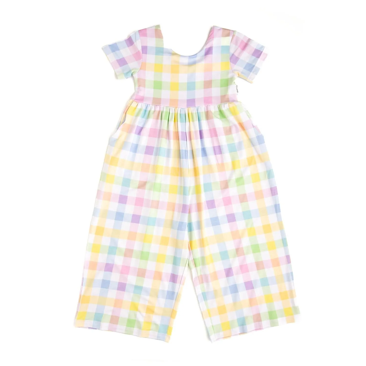 Winnie Pastel Plaid Romper Easter One Piece Outfit In Multi