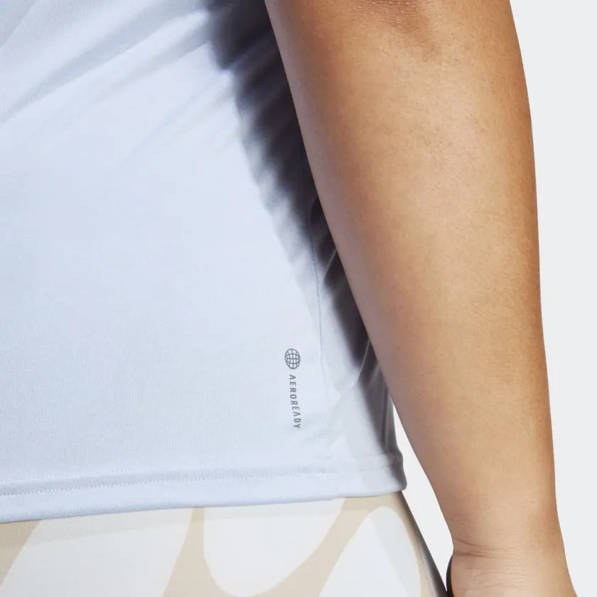Women's adidas AEROREADY Train Essentials Minimal Branding V-Neck Tee (Plus Size)