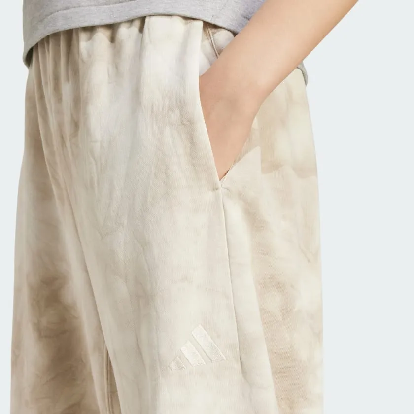 Women's adidas ALL SZN Fleece Tie-Dye Barrel Leg Pants