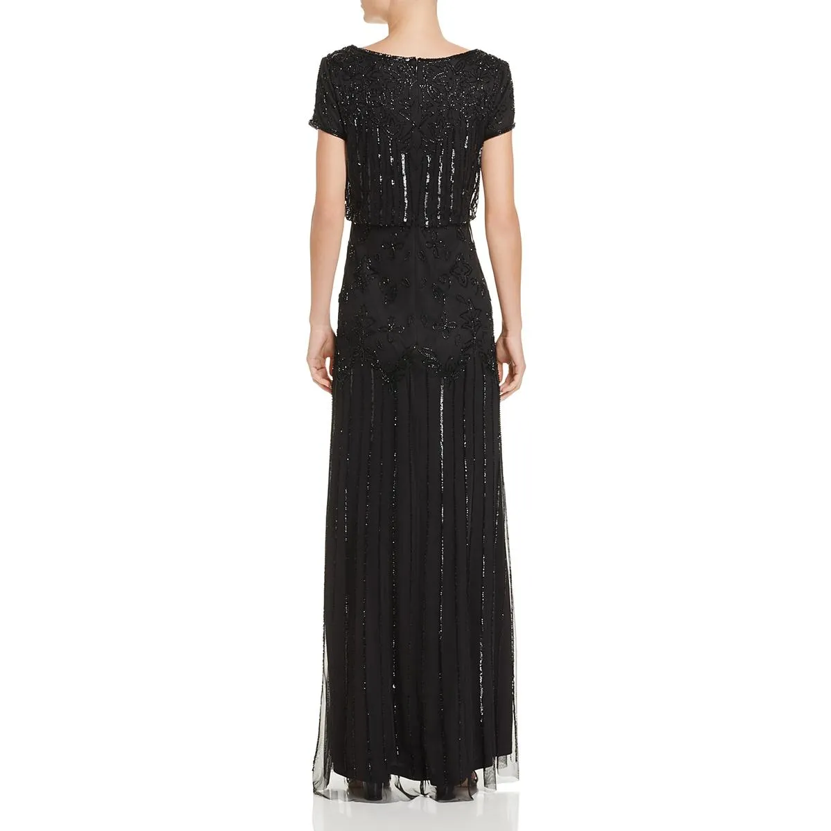 Womens Chiffon Embellished Formal Dress