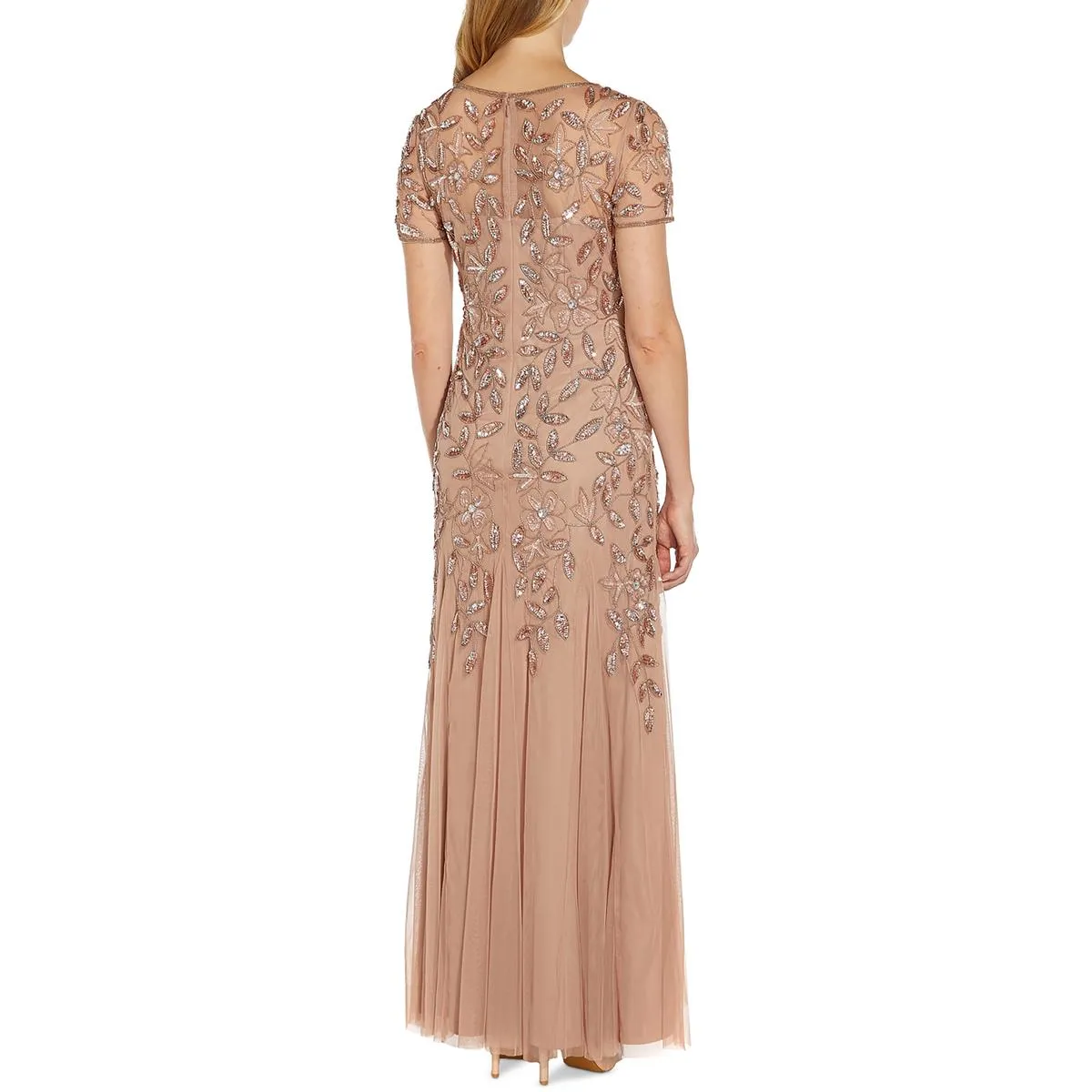 Womens Embellished Maxi Evening Dress