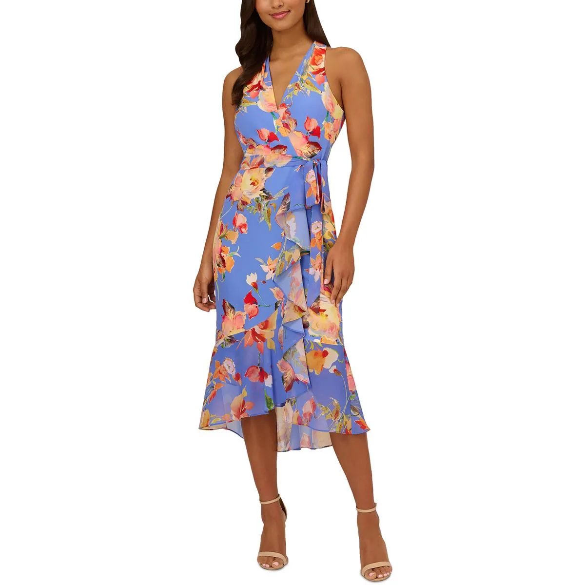 Womens Floral Print Jersey Sundress