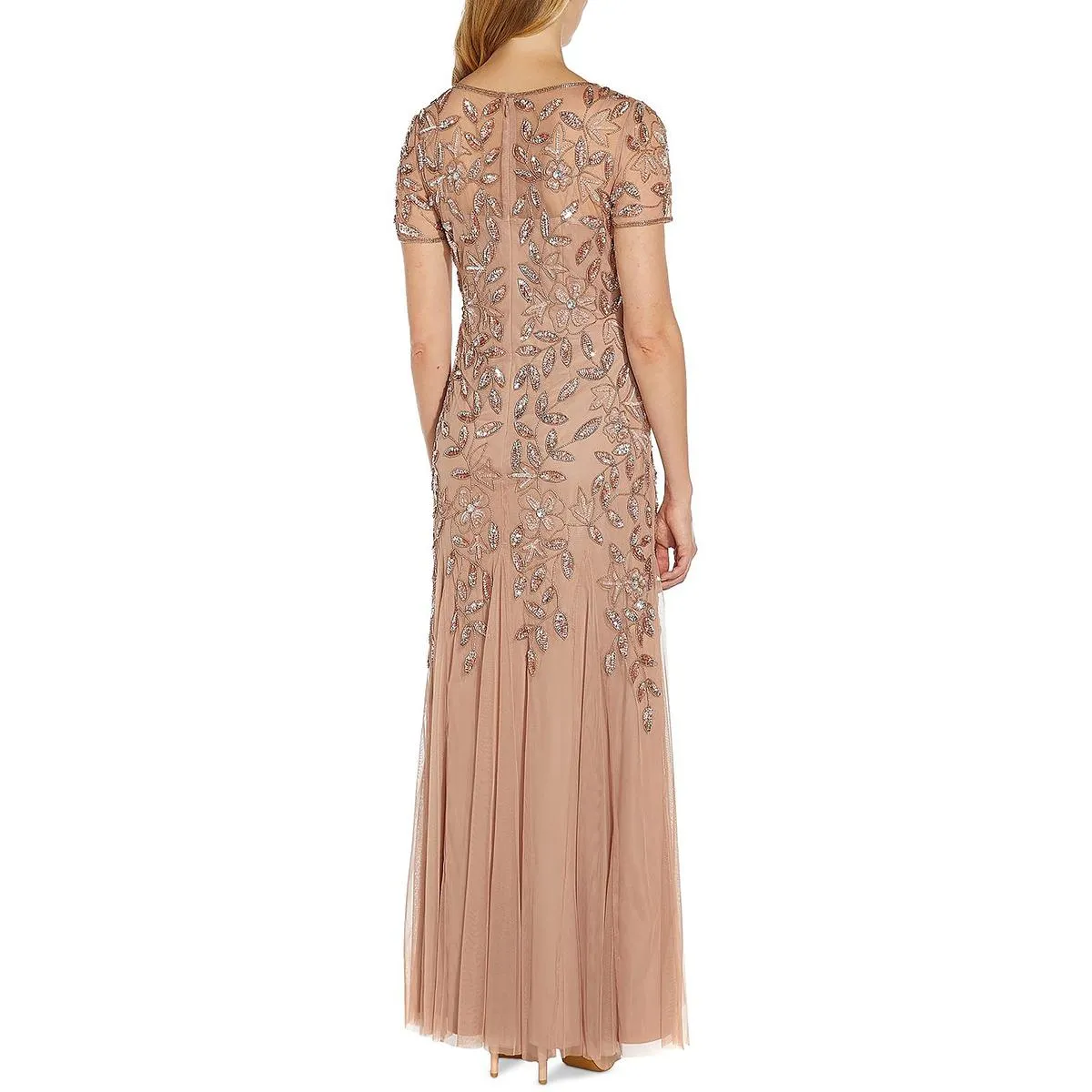 Womens Sequined Maxi Evening Dress
