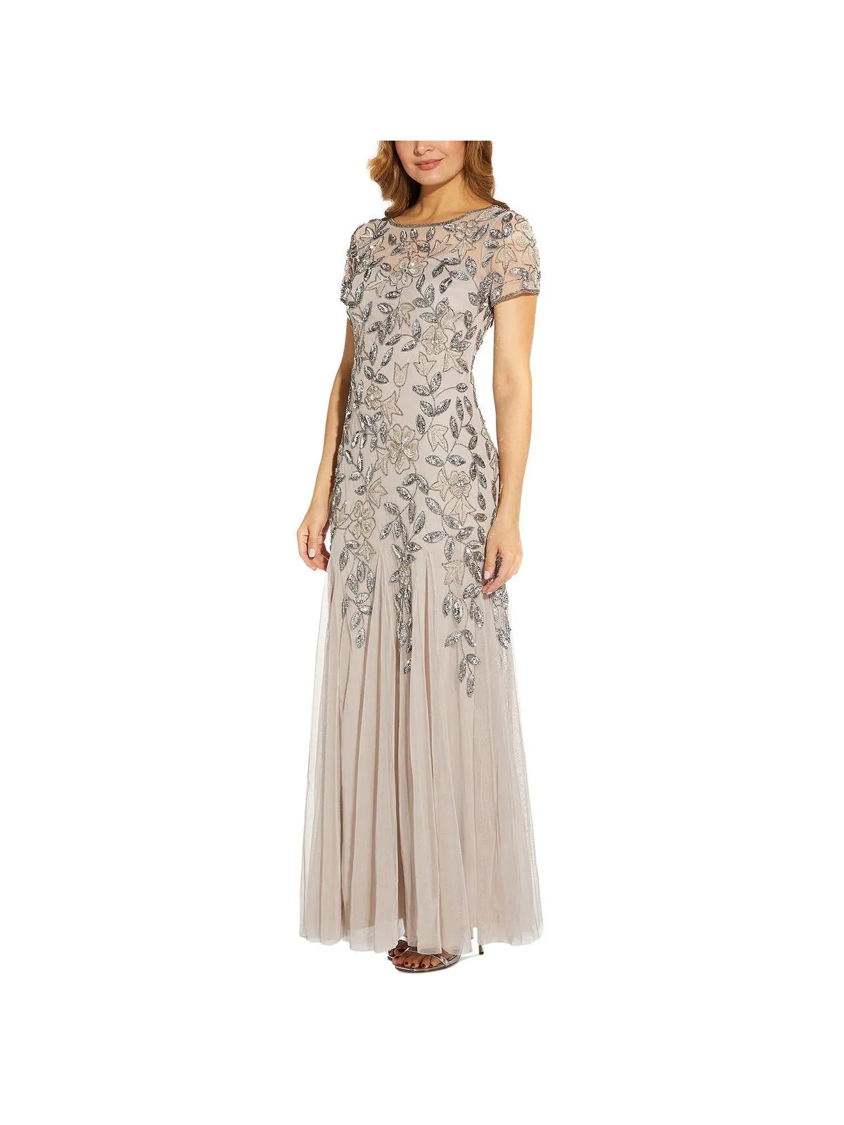 Womens Sequined Maxi Evening Dress